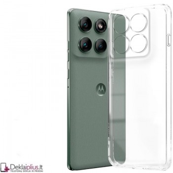 Silikoninis dėklas su kameros apsauga  2.0 mm storio - permatomas (Motorola Edge 60 Pro)